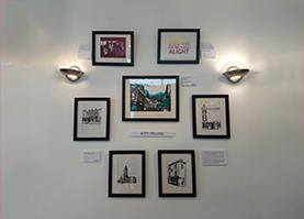 My featured artist wall.