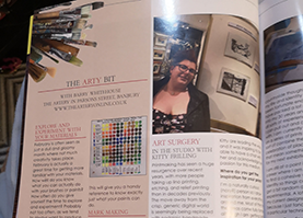 A page from Four Shires Magazine showing an interview with me