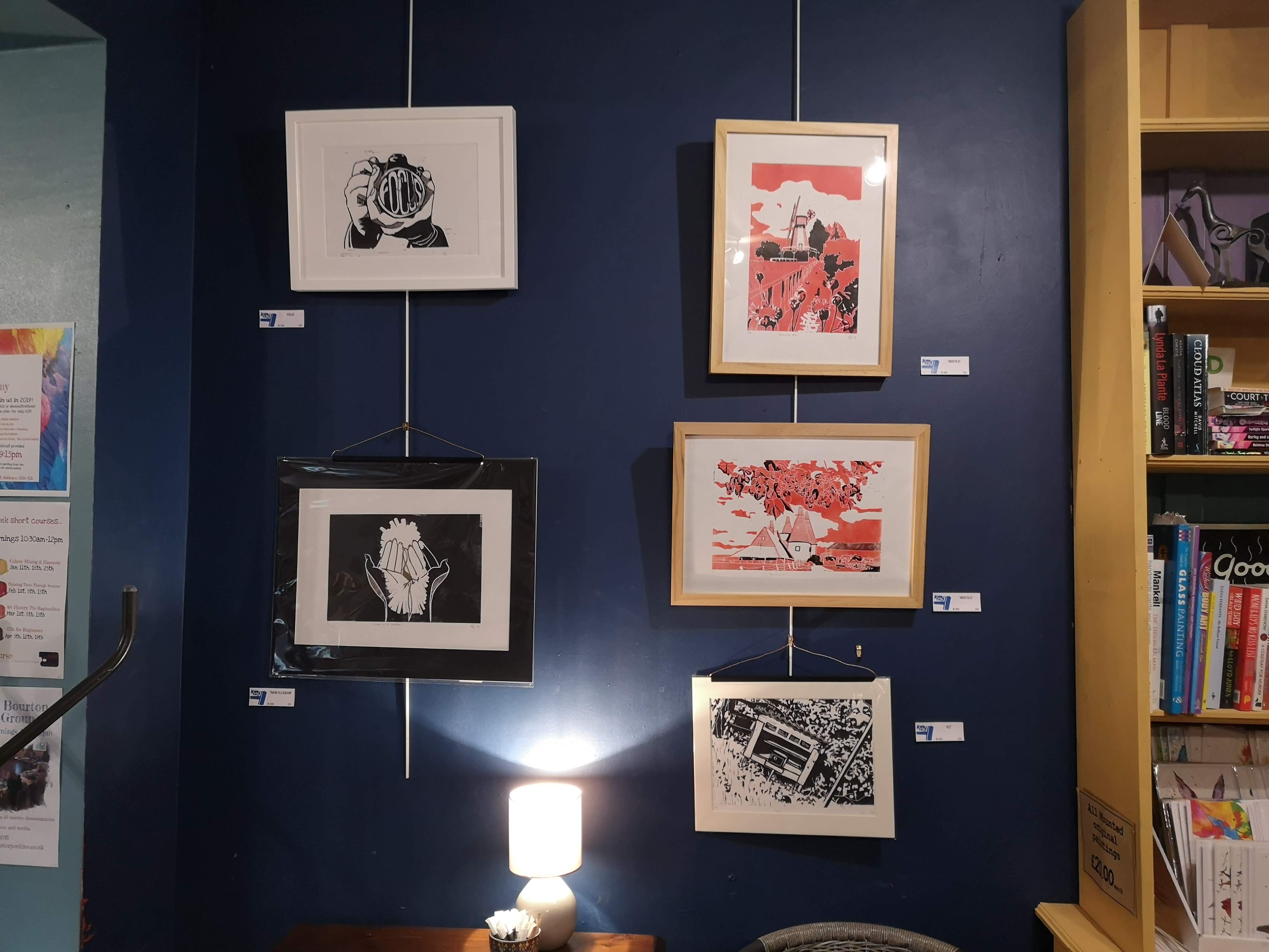 Part of my exhibition at the Old Town Cafe